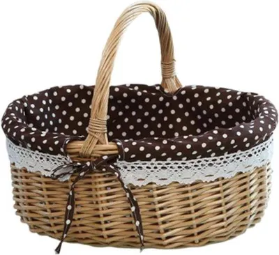 Produktbild von Famanu Picknickkorb Rattan Geflecht - Aufbewahrungskorb für Kinder