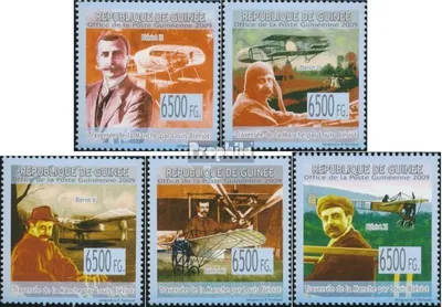 Produktbild von Briefmarken Guinea 2009 Mi 6642-6646 (kompl. Ausgabe) postfrisch Kanalüberquerung von Louis Bleriot