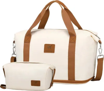 Image de British Traveller Sac de voyage Femme 40x30x22CM Imperméable Beige