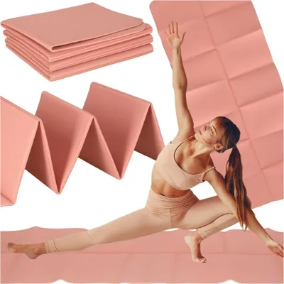Obrázok produktu pre KIK KX3317 Skladacia podložka na jogu 179x61x0,4 cm, ružová