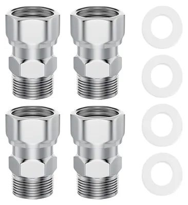 Productafbeelding van 4 stuks Roestvrijstalen Compressiebuizen - Schroefverbinding 1/2 inch