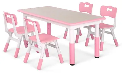 Immagine prodotto di Tavolo da gioco - Tavolo per attività - Sedie - Tavolo - Set tavolo e sedie per bambini - Regolabile