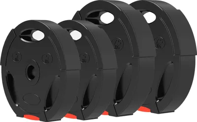 Immagine prodotto di Set da 4 pesi per manubri, 2 pesi da 5 kg/7,5 kg, set dischi, dischi per manubri da 2,5 cm, foro Ø 30 mm, nero