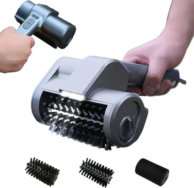 Produktbild von Grillreiniger elektrisch 3 in 1, kabellose BBQ Bürste mit 3 Bürstenköpfen, IPX6, Akku 7.4V, 2 Geschwindigkeiten, für Gasgrill & Holzkohlegrill