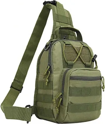 Produktbild von Outdoor-Sport Sling Bag – Multifunktionale, verstellbare Schulter- und Brusttasche aus Nylon für Herren | Ideal für Camping, Wandern & Klettern
