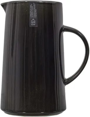 Produktbild von Home Deco Factory Gieskanne Wasser-/Weinkaraffe Arenka - Keramik - schwarz - 1500 ml - 11 x 21 cm