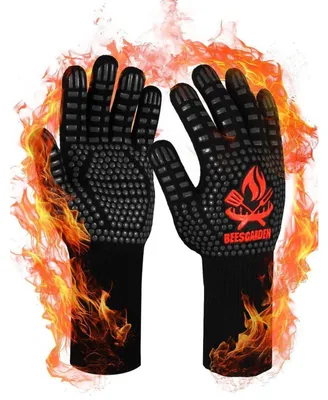 Obrázok produktu pre Rukavice na gril, odolné voči teplu až do 800°C, veľkosť S/M, čierna