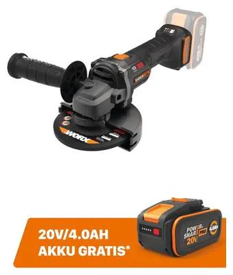 Produktbild von Akku-Winkelschleifer WORX Nitro WX814.9 Ø 125 mm, ohne Akku und Ladegerät