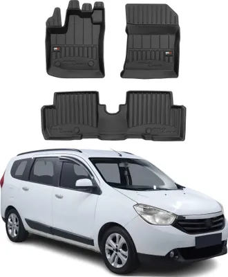 Produktbild von OMAC Gummi Fußmatten für Dacia Lodgy 2012-2024 Premium TPE Automatten Schwarz 3x
