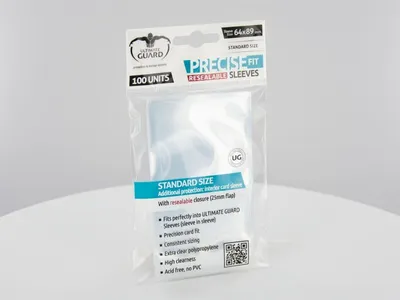 Produktbild von Ultimate Guard Precise-Fit Sleeves wiederverschließbar Standardgröße Transparent (100)