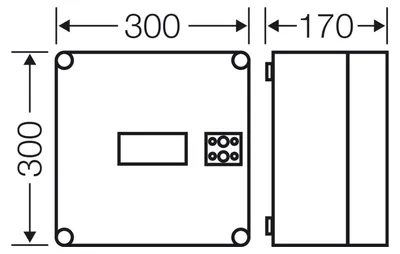 Immagine prodotto di Quadro di distribuzione piccolo HENSEL AP 1x6TE Kst IP65