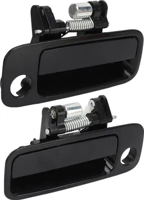 Image de 2 pièces Poignée de porte extérieure 69210AA010 Poignée pratique Noire Remplacement pour Camry 1997-2001