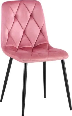 Produktbild von CLP Esszimmerstuhl Clairton gepolstert mit Rückenlehne bis 150 kg belastbar rosa Material Samt