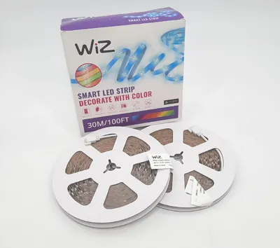 Produktbild von WiZ LED Strip 30m, Intelligenter Leuchtstreifen, WLAN, Weiß, Kunststoff, Multi, 22 W