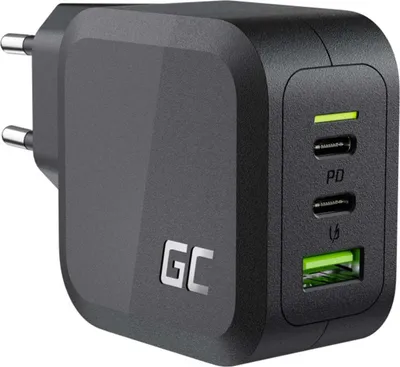 Immagine prodotto di Caricabatterie per dispositivi mobili Green Cell CHARGC08 Caricatore universale nero AC Ricarica veloce Indoor