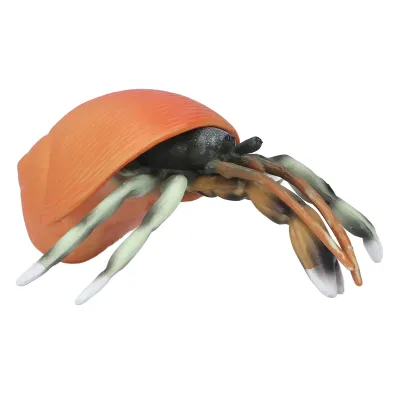 Imagen del producto de Modelo de cangrejo ermitaño simulado, juguete modelo de cangrejo ermitaño, juguete de cangrejo ermitaño simulado, figuras de juguete de cangrejo ermitaño, juguete modelo de animales marinos, figuras de juguete de animales marinos