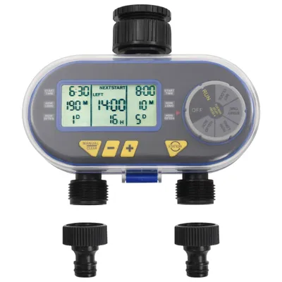 Immagine prodotto di vidaXL Timer per irrigazione con doppia uscita Automatico digitale