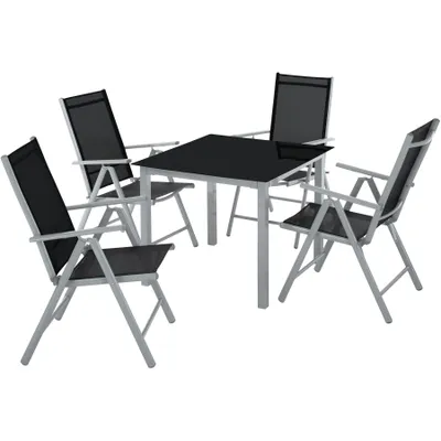 Produktbild von tectake® Aluminium Sitzgruppe 4+1