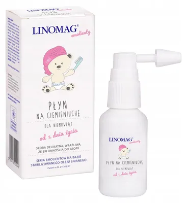 Płyn na ciemieniuchę dla niemowląt Linomag 30 ml Ziołolek skóra wrażliwa