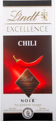 Produktbild von Lindt Excellence Schokoladentafel dunkel mit Chili 100 Gramm