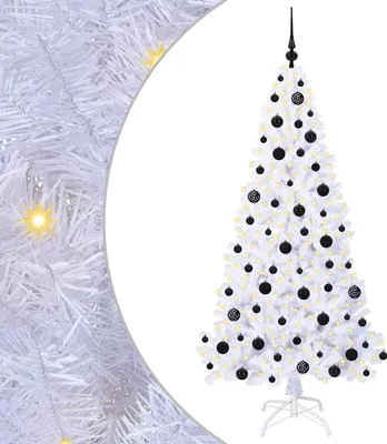 Produktbild von vidaXL Künstlicher Weihnachtsbaum Weiß 180 cm PVC und Stahl