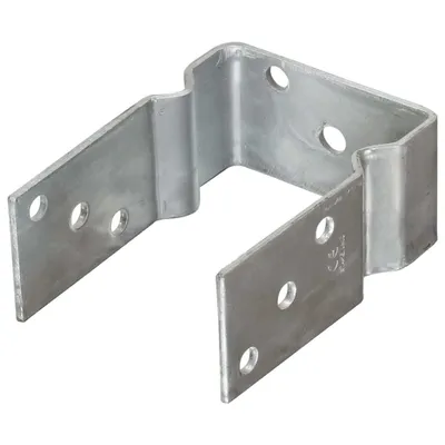 Image de vidaXL Support de poteau 6 pièces argenté 10×6×15 cm Acier galvanisé