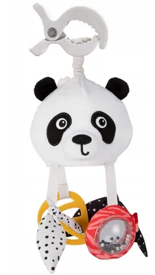 Produktbild von Canpol Babies Závěsná plyšová hračka s chrastítkem a klipem , Panda