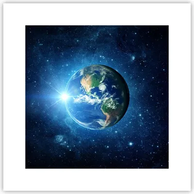 Produktbild von Poster - Poster ohne Rahmen - Erde Universum Sterne Galaxie - 30x30 cm - Wand Bild - Wanddeko - Wandbilder - Kunstposter - Wandposter - Bilder - Kunstdruck - Wandbild - P2XAC30x30-2943
