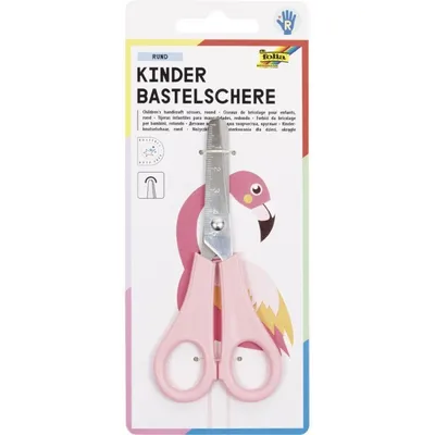 Produktbild von folia Kinder-Bastelschere rund Länge: ca. 135 mm zufällige Farbe (1 Stück)
