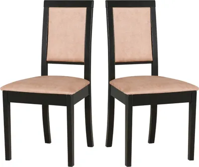 Produktbild von Esszimmerstuhl, Holz Eiche Massiv Stuhl Stühle Küchenstuhl - Set 2x Roma 13 schwarz