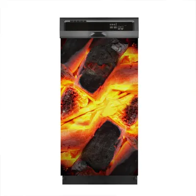 Produktbild von Aufkleber sticker 45x80 cm Dekorative folie Spülmaschine - Grill Feuer Glut