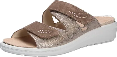 Produktbild von Rohde Damen-Pantolette Erd-Braun-Weiß, Farbe:grau, EU Größe:36