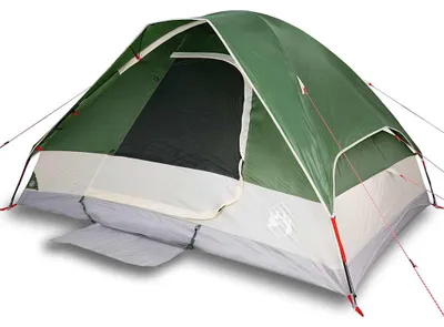 Image de vidaXL Tente de camping dôme 2 personnes Vert Étanche