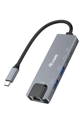 Produktbild von Equip Adapter USB-C -> RJ45 10/100/1000/2500 Mbps + USB 3.2