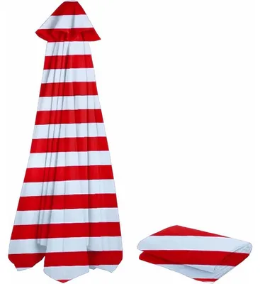 Productafbeelding van Reserveerhoes voor parasol, 3 meter / 350 cm / 270 cm / 250 cm / 230 cm, met 8/6 baleinen, antraciet/beige/donkergroen, UV80 bescherming, windbestendig