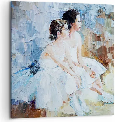 Produktbild von Bild auf Leinwand - Leinwandbild - Balletttänzer tanzen - 50x50cm - Wand Bild - Wanddeko - Leinwanddruck - Bilder - Kunstdruck - Wanddekoration - Leinwand bilder - Wandkunst - AC50x50-3767