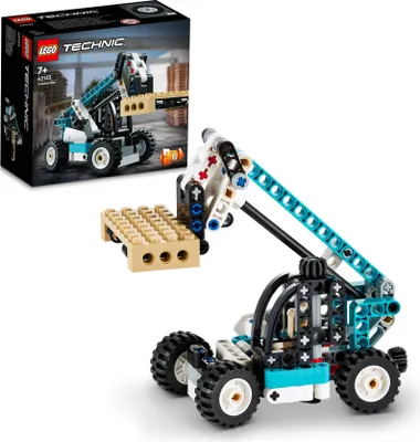 Produktbild von LEGO 42133 Technic 2-in-1 Teleskoplader Gabelstapler und Abschleppwagen Spielzeug, Baufahrzeug für Jungen und Mädchen ab 7 Jahren