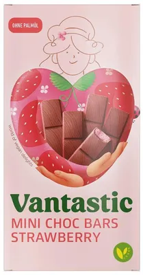 Produktbild von Vantastic Mini-Chocbars Strawberry 100 g