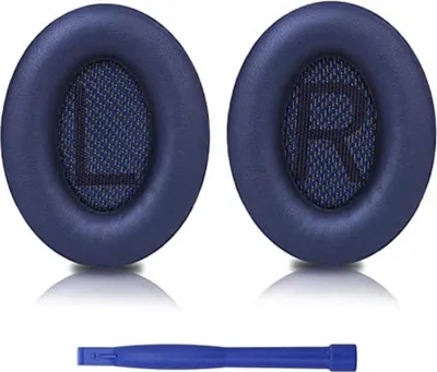 Produktbild von Ersatz Ohrpolster für Bose QC35, kompatibel mit Over-Ear Kopfhörern von QuietComfort 35 (QC35) und Quiet Comfort 35 II (QC35 ii)(NavyBlue)