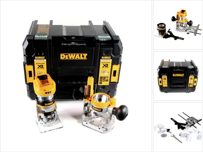 Zdjęcie produktu dla DeWALT DCW604NT-XJ, Stała podstawa, Bezszczotkowy, Czarny, Żółty, 25500 RPM, 6, 6.35 (1/4"), 8 (5/16"), 16000 RPM