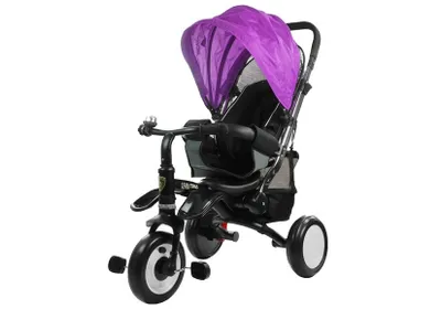Immagine prodotto di Triciclo PRO400 Viola Funzione reclinabile Manubrio Ruote in schiuma Triciclo per bambini
