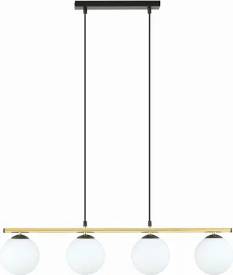 Immagine prodotto di Lampadario Emibig 4xE14 10W ALLORA con 4 paralumi bianchi 1254/4