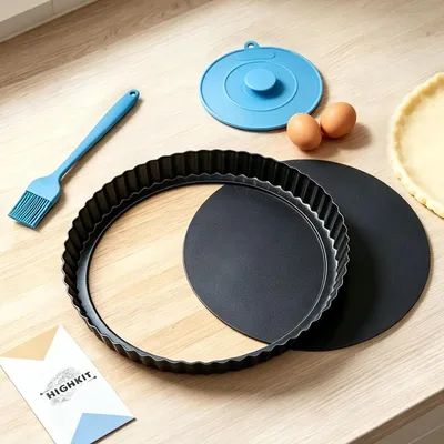 Image de Moule à quiche 28 cm - Fond amovible - Revêtement antiadhésif - Acier au carbone