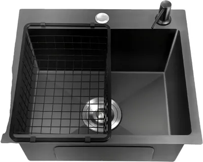 Obrázek produktu pro Kuchyňský dřez s jednou mísou, odolná nerezová ocel, černý