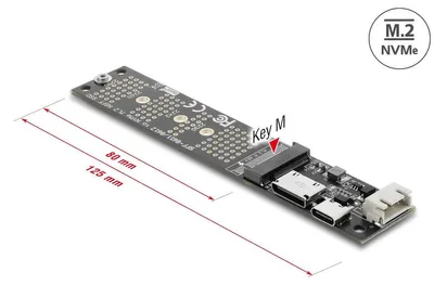 Productafbeelding van DELOCK OCuLink > M.2 Key M NVMe SSD-converter