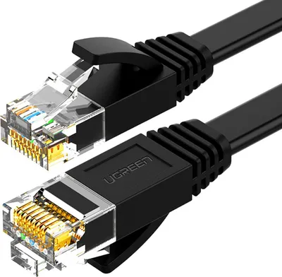 Produktbild von Ugreen flaches LAN Ethernet Cat6, 3 m - Schwarz