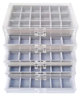 Immagine prodotto di Omgoods - Scatola per gioielli - Organizer con 90 scomparti per orecchini e anelli
