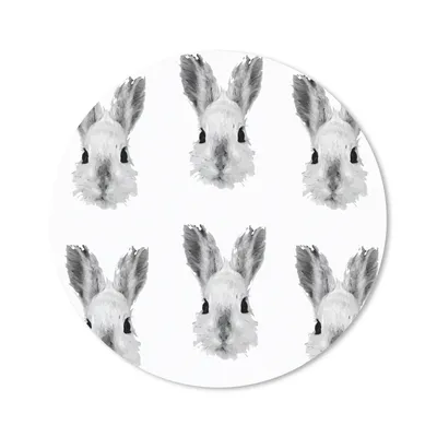 Produktbild von MuchoWow® Mauspad Mousepad Vintage - Kaninchen - Schnittmuster 50x50 cm - Mousepads - Maus Mat - Pad - Mausunterlage - Vinyl