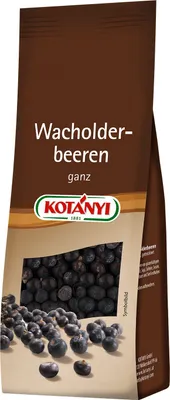 Produktbild von Kotanyi Wacholderbeeren ganz getrocknet im Nachfüllbeutel 40g