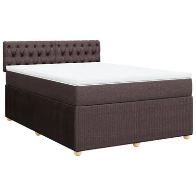 Produktbild von Boxspringbett mit Matratze Dunkelbraun 140x200 cm Stoff